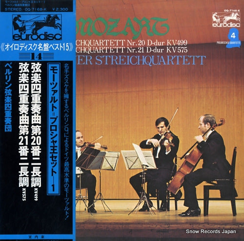 BERLINER STREICHQUARTETT mozart; streichquartett nr.20 OQ-7168-K