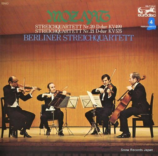 BERLINER STREICHQUARTETT mozart; streichquartett nr.20 OQ-7168-K