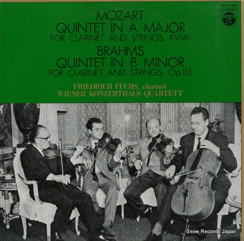 FUCHS, FRIEDRICH mozart; quintet in a major for clarinet and strings, kv581 OC-7153-N