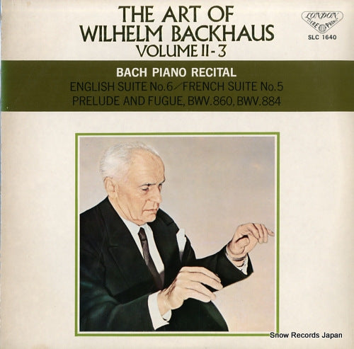BACKHAUS, WILHELM bach piano recital SLC1640