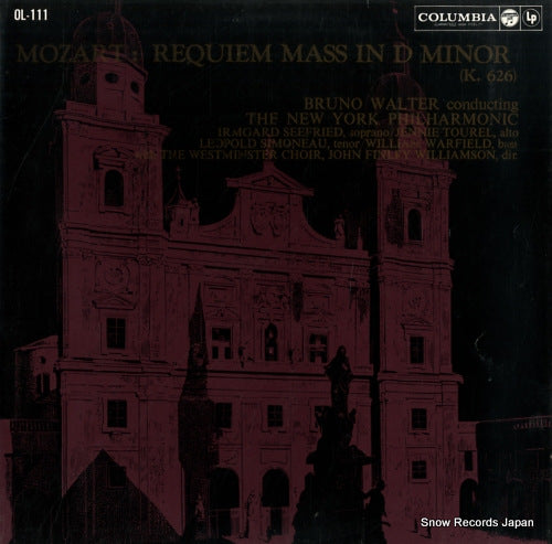 WALTER, BRUNO mozart; requiem mass in d minor OL-111