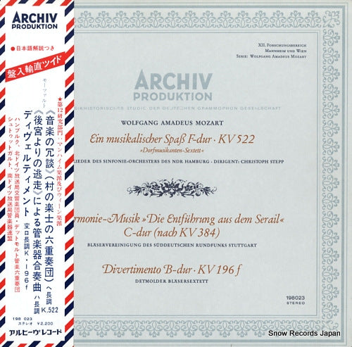 STEPP, CHRISTOPH mozart; ein musikalischer spab (dorfmusikanten-sextett) 1980232