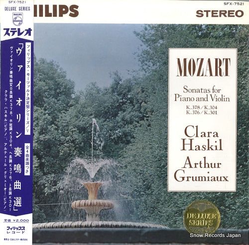 GRUMIAUX, ARTHUR mozart; sonatas for piano and violin SFX-7521