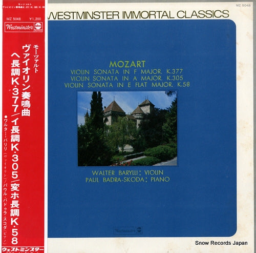 BARYLII, WALTER mozart; violin sonatas MZ5048