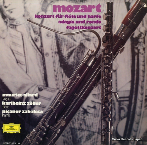 ZOLLER, KARLHEINZ mozart; konzert fur flote und harfe 2538193
