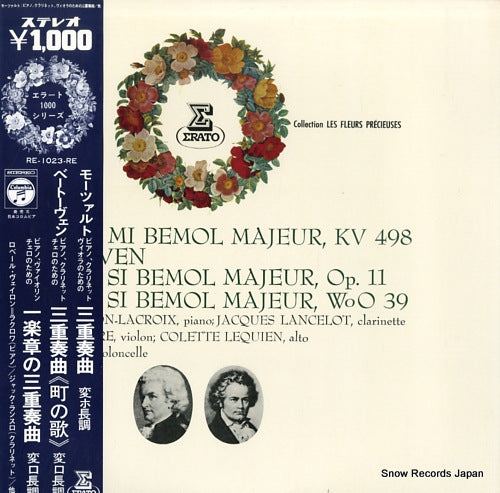 VEYRON-LACROIX, ROBERT mozart; trio en mi bemol majeur, kv 498 RE-1023-RE