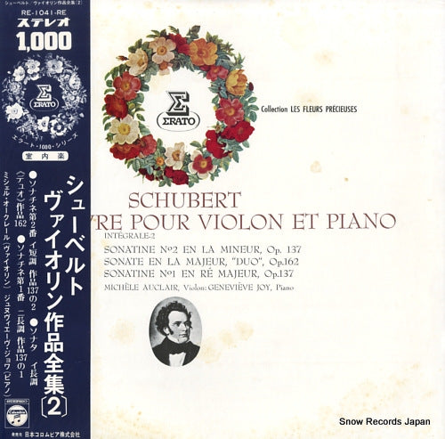 AUCLAIR, MICHELE schubert; l'oeuvre pour violin et piano RE-1041-RE