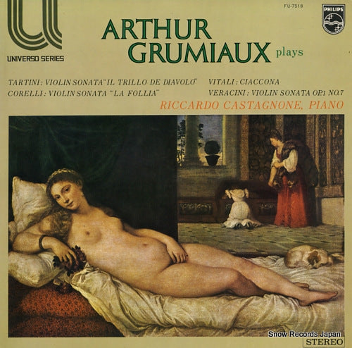 GRUMIAUX, ARTHUR tartini; violin sonata "il trillo de diavolo" FU-7518