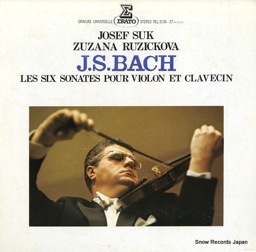 SUK, JOSEF bach; les six sonates pour violon et clavecin REL-3136
