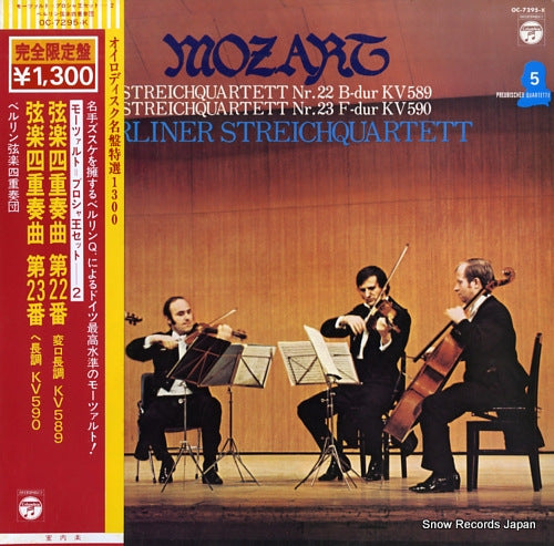 BERLINER STREICHQUARTETT mozart; streichquartett nr.22 b dur kv589 OC-7295-K