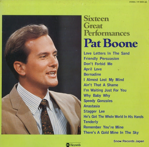 BOONE, PAT sixteen great performances YP-8005-AB