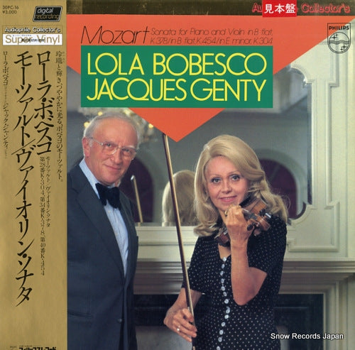 BOBESCO, LOLA mozart; sonata for piano and violin in b flat 30PC-16
