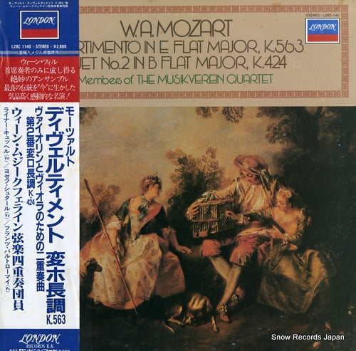 MEMBERS OF THE MUSIKVEREIN QUARTET mozart; divertimento in b flat major, k.563 L28C1140