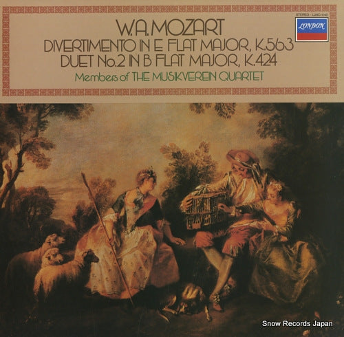 MEMBERS OF THE MUSIKVEREIN QUARTET mozart; divertimento in b flat major, k.563 L28C1140