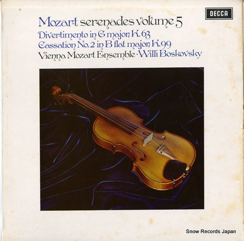 BOSKOVSKY, WILLI mozart; serenades volume 5 SXL6500