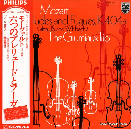 GRUMIAUX TRIO, THE mozart; six three part fugues X-7520