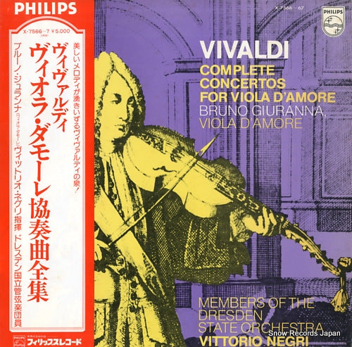 GIURANNA, BRUNO vivaldi; complete concertos for viola d'amore X-7566-7