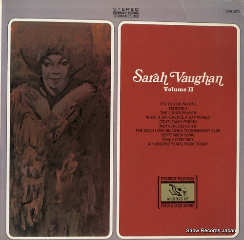 VAUGHAN, SARAH volume ii FS271
