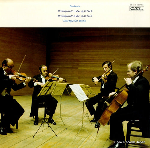 SUSKE-QUARTETT, BERLIN beethoven; streichquartett a-dur op.18 nr.5 & b-dur op.18 nr.6 ET-5016