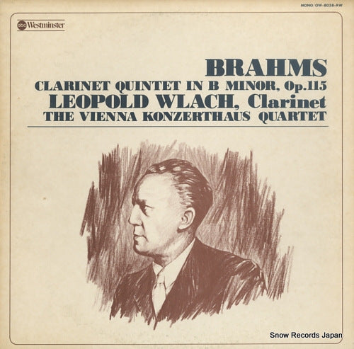 WLACH, LEOPOLD brahms; clarinet quintet in b minor, op.115 OW-8038-AW