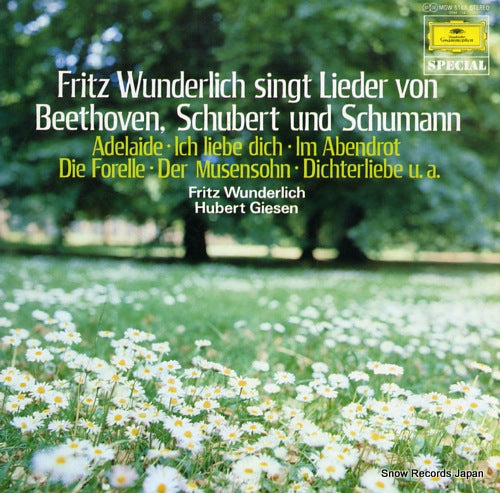 WUNDERLICH, FRITZ fritz wunderlich singt lieder von beethoven, schubert und schumann MGW5168