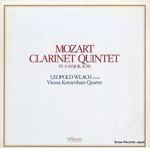WLACH, LEOPOLD mozart; clarinet quintet VIC-5360