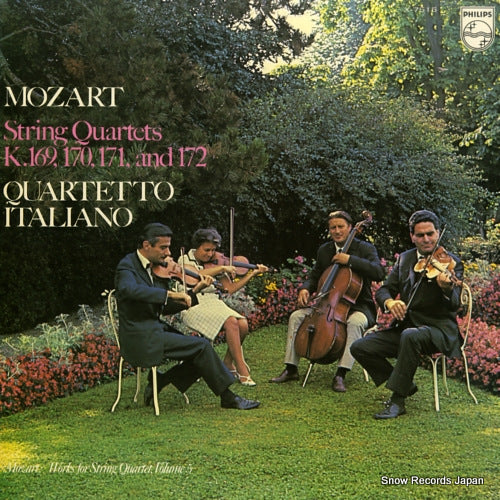 QUARTETTO ITALIANO mozart; string quartets k.169, 170, 171, and 172 X-7515