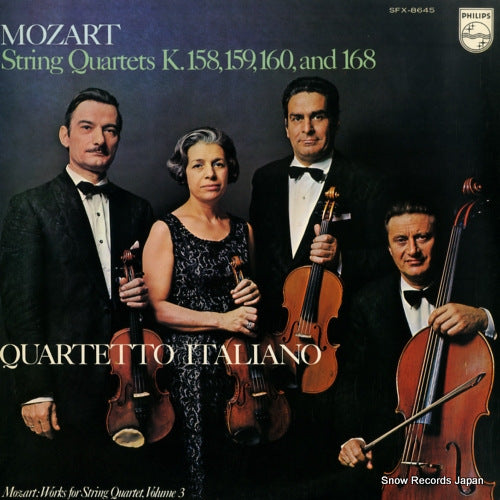 QUARTETTO ITALIANO mozart; string quartets k.158, 159, 160 and 168 SFX-8645