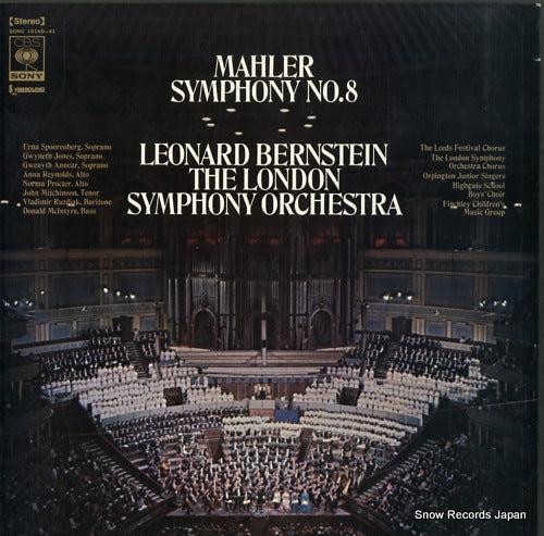 BERNSTEIN, LEONARD mahler; symphony no.8 SONC10140-41