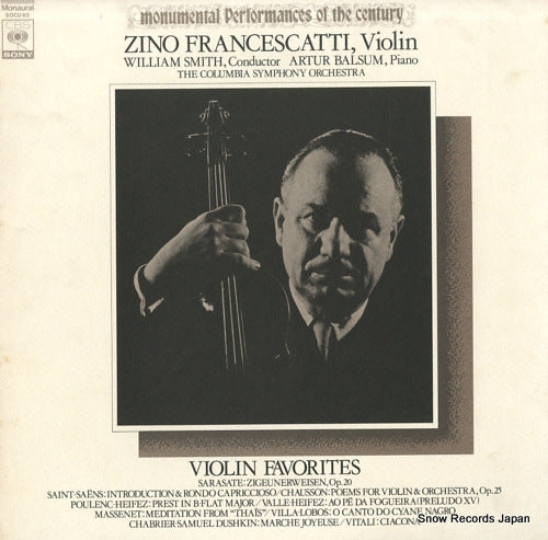 FRANCESCATTI, ZINO violin favorites SOCU60