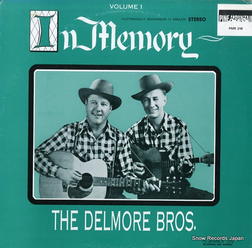 DELMORE BROTHERS, THE in memory: the delmore bros. - volume 1 PMR218