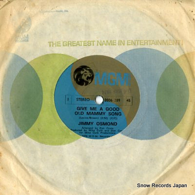 OSMOND, JIMMY give me a good old mammy song 2006389