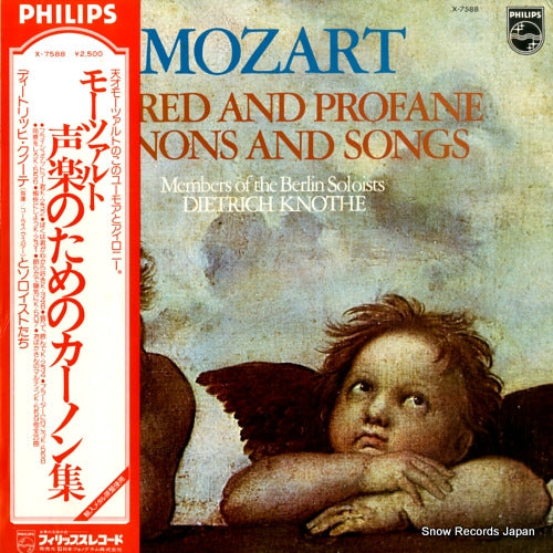 KNOTHE, DIETRICH mozart; sacred and profane canons and songs X-7588