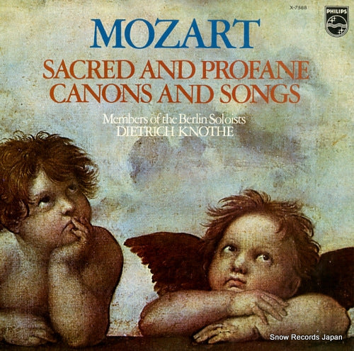 KNOTHE, DIETRICH mozart; sacred and profane canons and songs X-7588