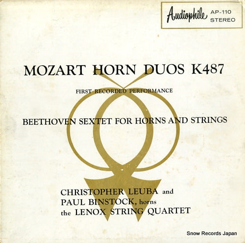 LEUBA, CHRISTOPHER, AND PAUL BINSTOCK mozart; horn duos k487 AP-110
