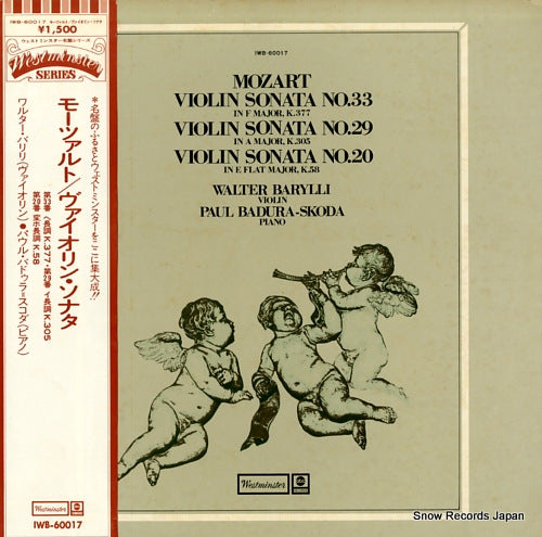 BARYLLI, WALTER mozart; violin sonata no.33, 29, 20 IWB-60017