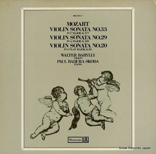 BARYLLI, WALTER mozart; violin sonata no.33, 29, 20 IWB-60017