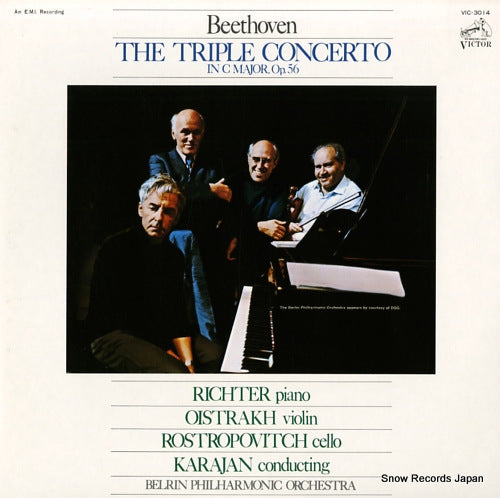 KARAJAN, HERBERT VON beethoven; the triple concerto VIC-3014