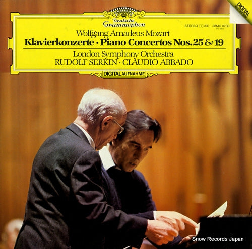 SERKIN, RUDOLF mozart; piano concertos nos.25 & 19 28MG0730
