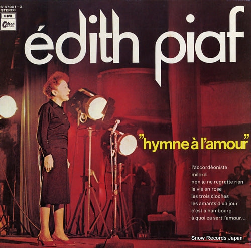 PIAF, EDITH hymne a l'amour EOS-67001