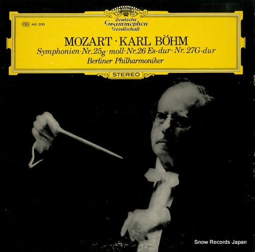 BOHM, KARL mozart; 3 symphonien nr.25, 26 und 27 MG2293