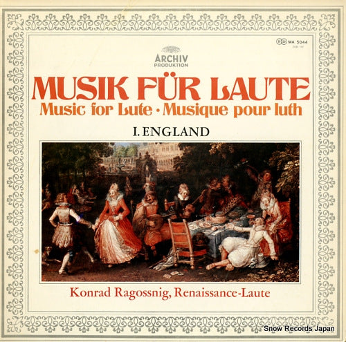 RAGOSSNIG, KONRAD music for lute MA5044