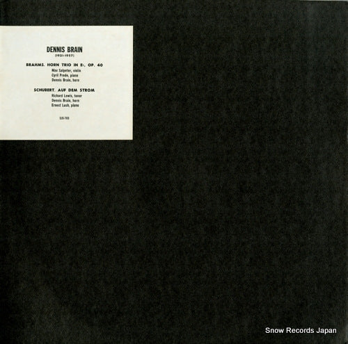 BRAIN, DENNIS brahms; horn trio in e, op.40 SJS-703 / PER.2007