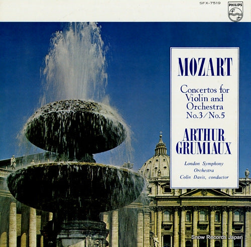 GRUMIAUX, ARTHUR mozart; concertos for violin and orchestra no.3 / no.5 SFX-7519