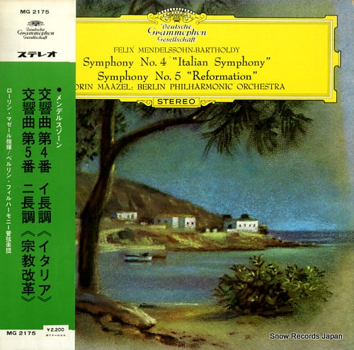 MAAZEL, LORIN mendelssohn; symphony no.4 "italian symphony" MG2175