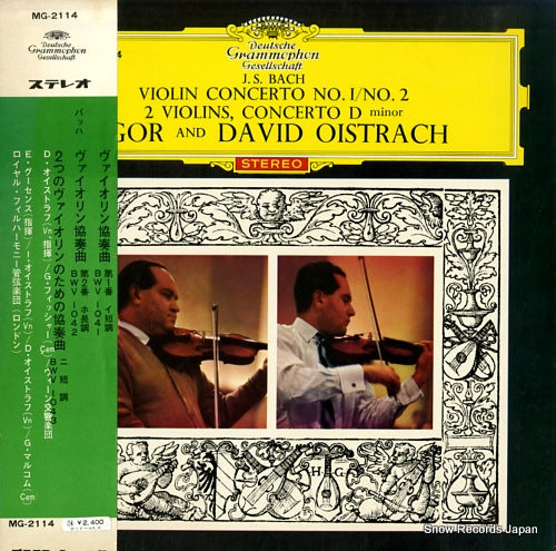 OISTRACH, IGOR AND DAVID bach; violin concerto no.1 / no.2 MG-2114