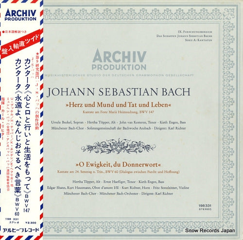RICHTER, KARL bach;kantate bwv147, bwv60 198331