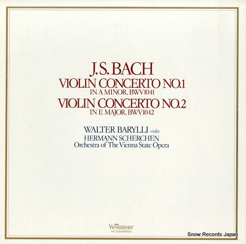 BARYLLI, WALTER bach; violin concerto no.1 & no.2 VIC-5254