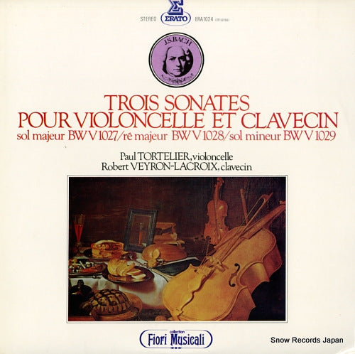 TORTELIER, PAUL bach; trois sonates pour violoncelle et clavecin ERA-1024