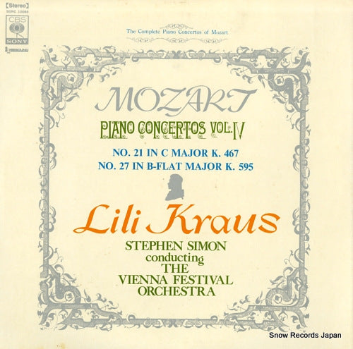 KARAUS, LILI mozart; piano concertos vol.iv SONC10089